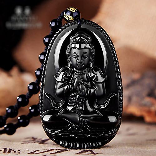 COLLAR BUDA DE OBSIDIANA🔮