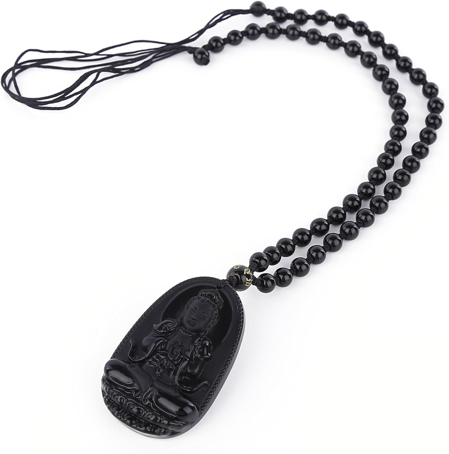 COLLAR BUDA DE OBSIDIANA🔮