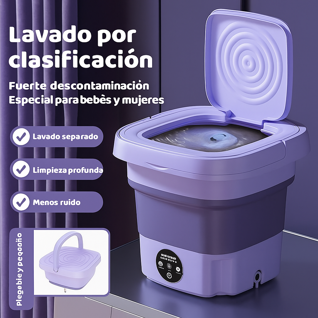 🌀Nueva AquaWash – Minilavadora de 8L💧