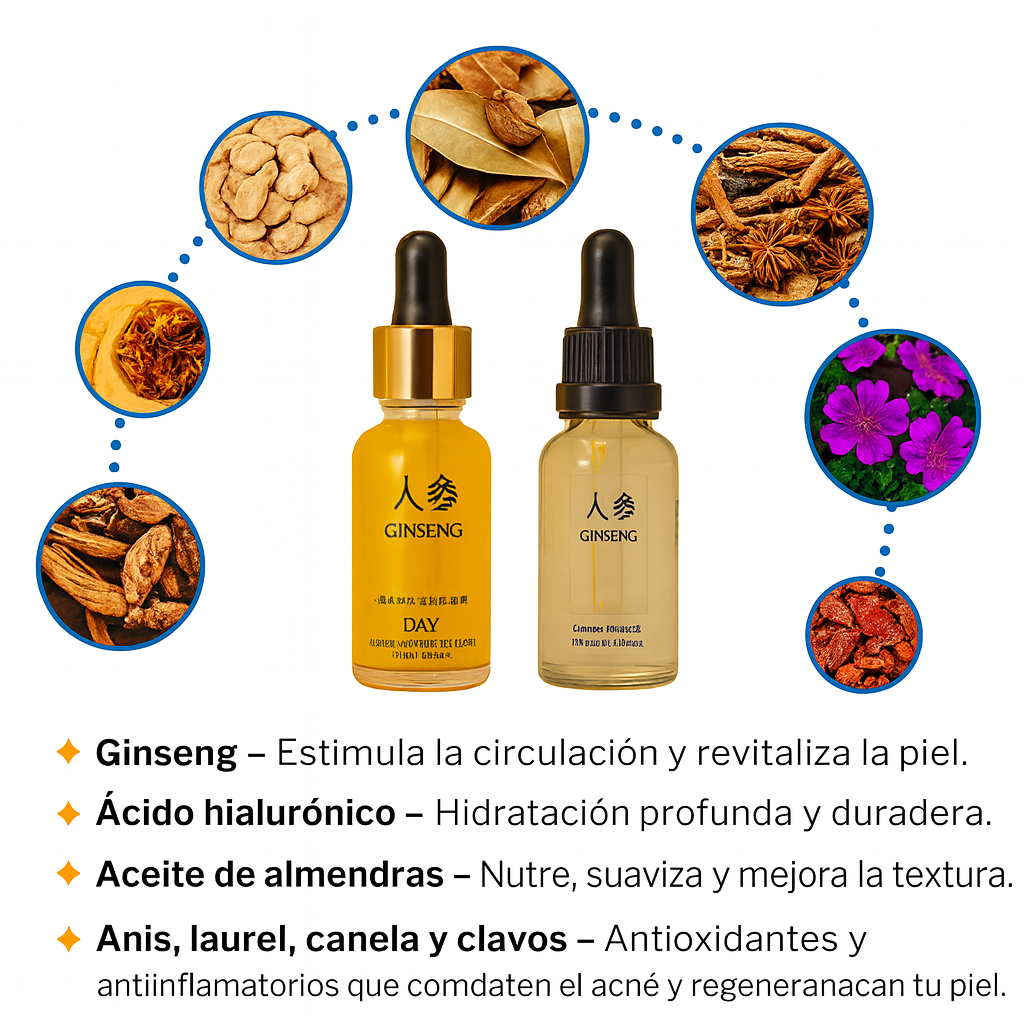 GINSENG X2 – SERUM REJUVENECEDOR DÍA & NOCHE