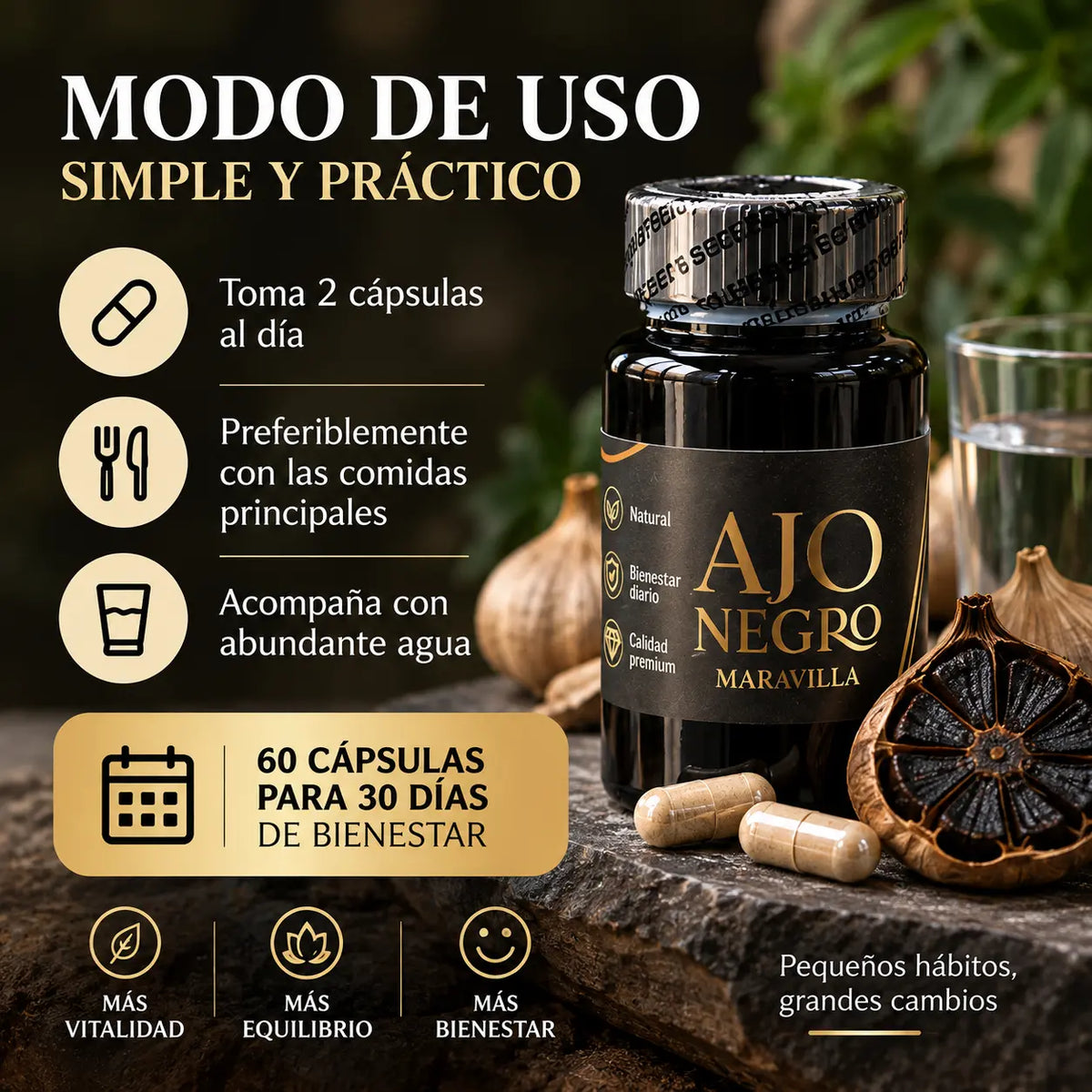 AUREVIA™ – Ajo Negro en Cápsulas
