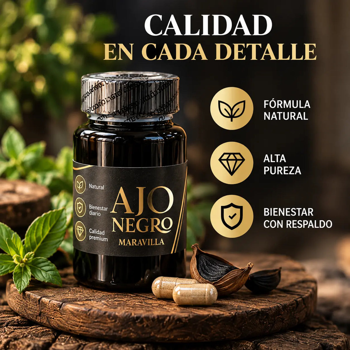 AUREVIA™ – Ajo Negro en Cápsulas