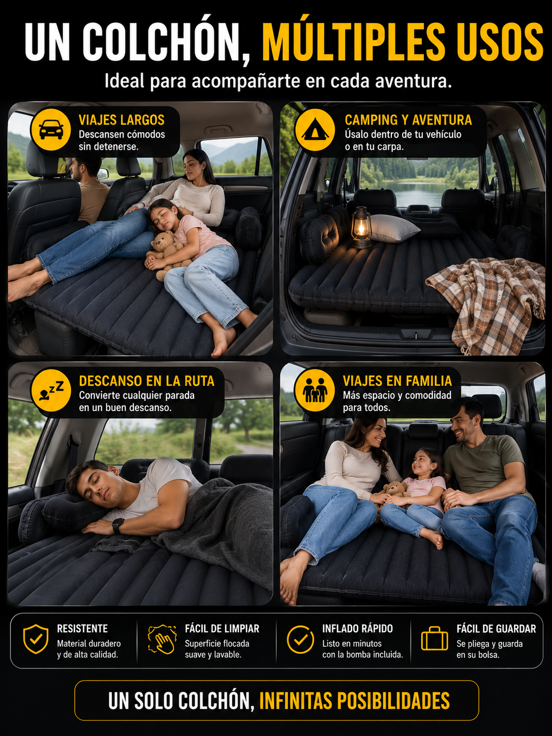 AutoDream™ – Colchón Inflable para Carro