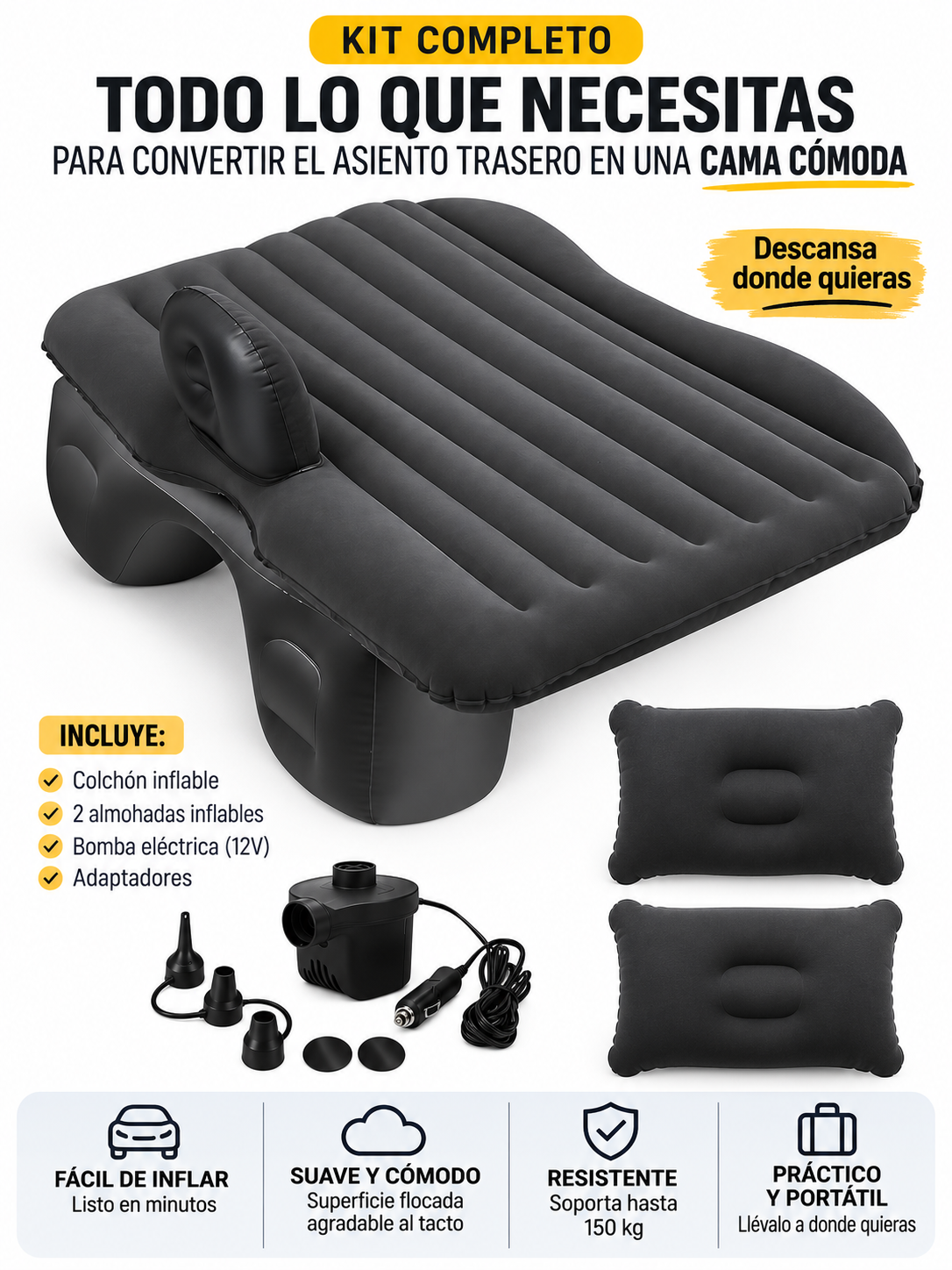 AutoDream™ – Colchón Inflable para Carro