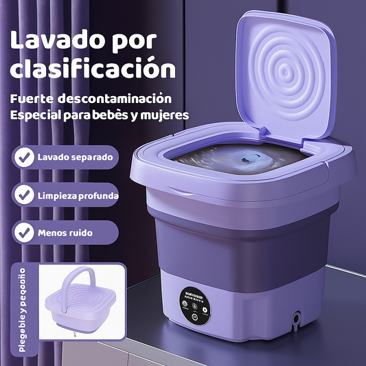 🌀Nueva AquaWash – Minilavadora de 8L💧