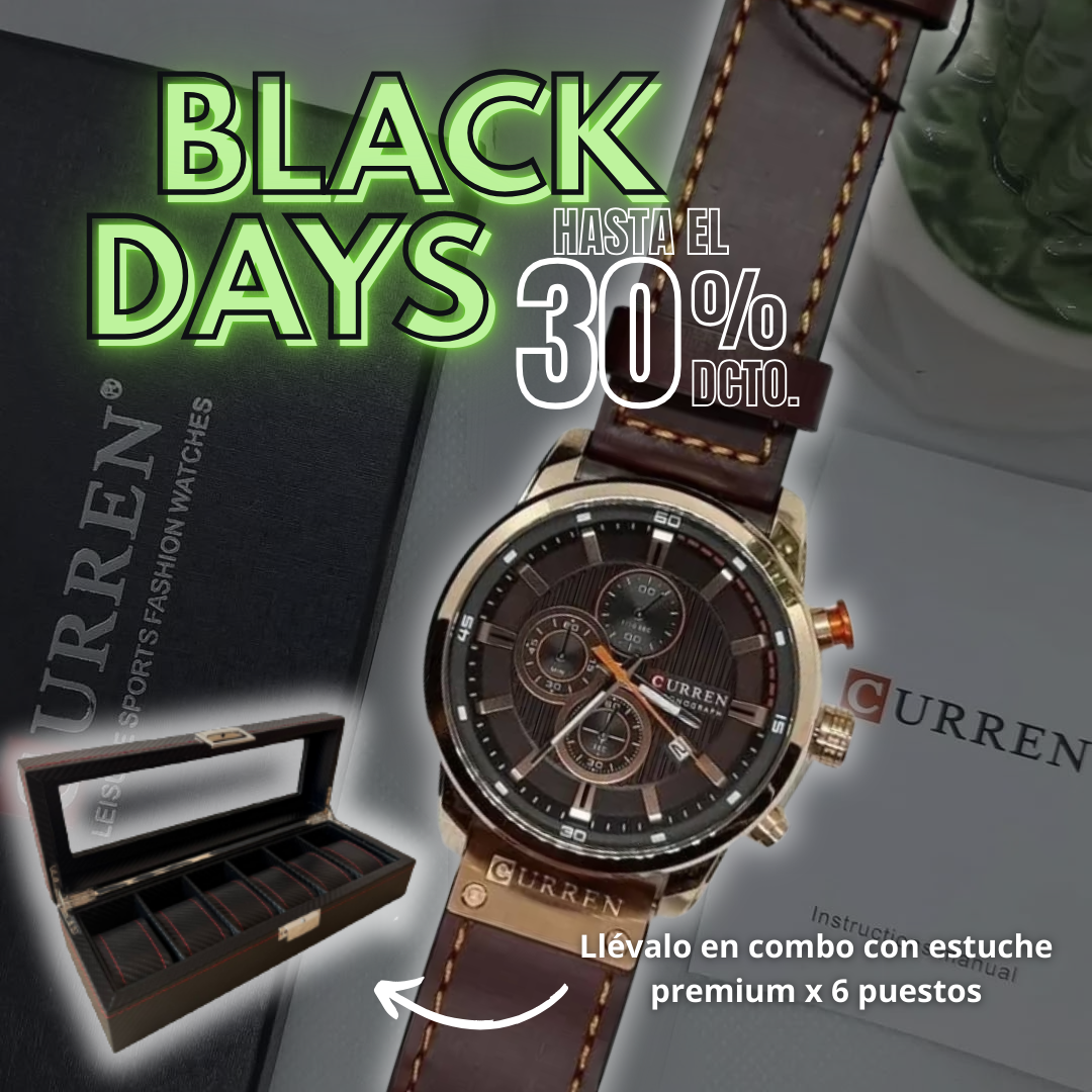 🕰️ NUEVO COMBO RELOJ VALOR CHRONO + ESTUCHE PREMIUM