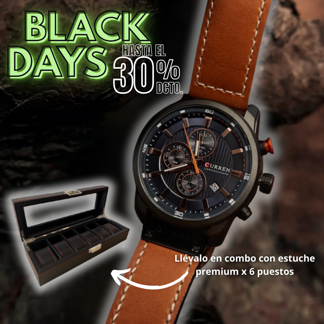 🕰️ NUEVO COMBO RELOJ VALOR CHRONO + ESTUCHE PREMIUM