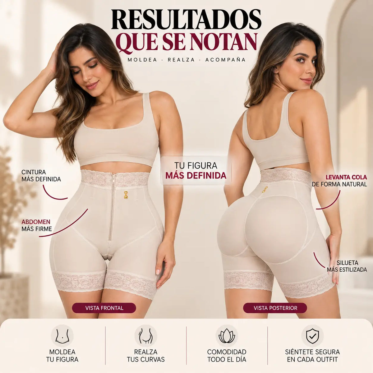 Faja Shorth Levanta Cola Cierre Invisible