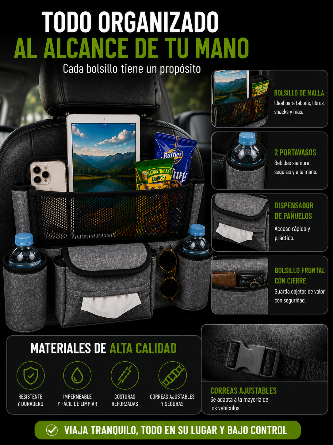 DrivePocket™ Organizador Premium para Carro
