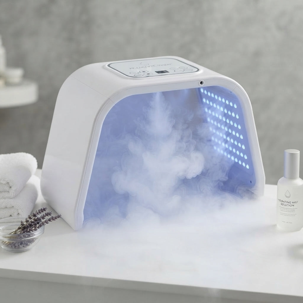 Detalle del vaporizador facial de Aura LED