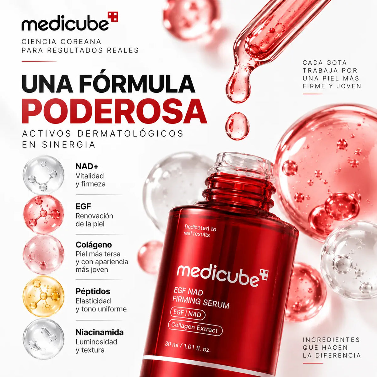 Medicube EGF NAD Firming Serum – Firmeza, elasticidad y luminosidad