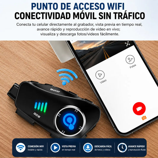 INTERCOMUNICADOR CON CAMARA Q28-2X 🏍️