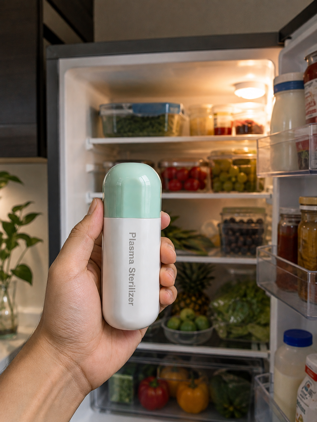 IonFresh colocado en un estante de la nevera