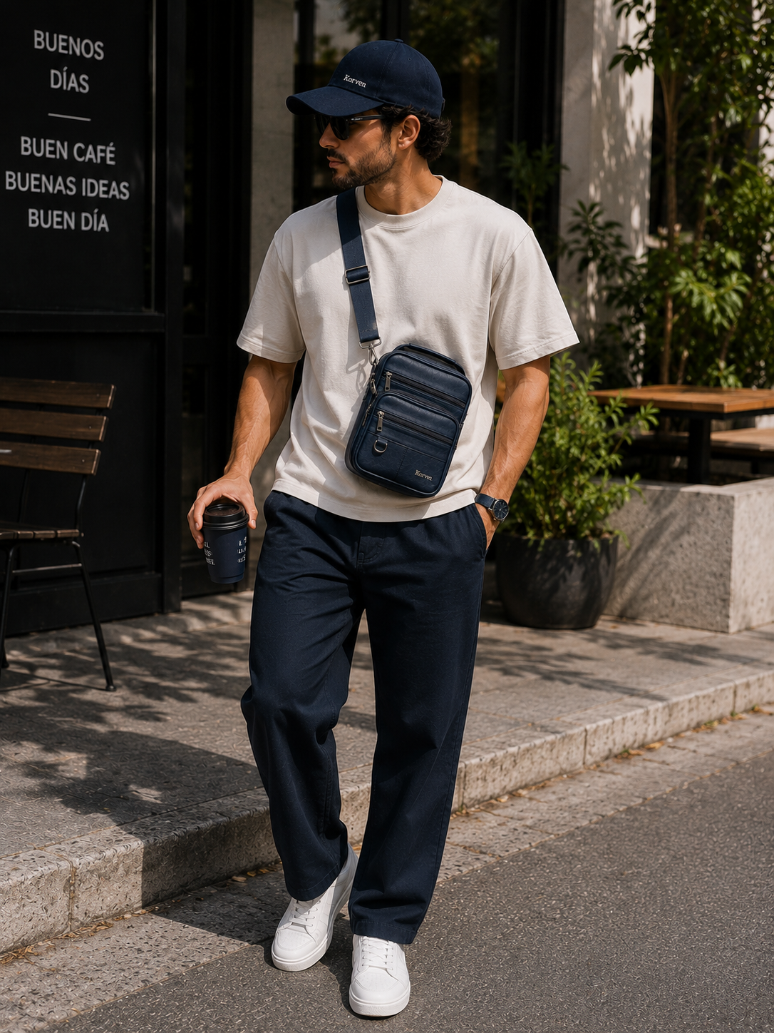 Combo Taka color azul en uso