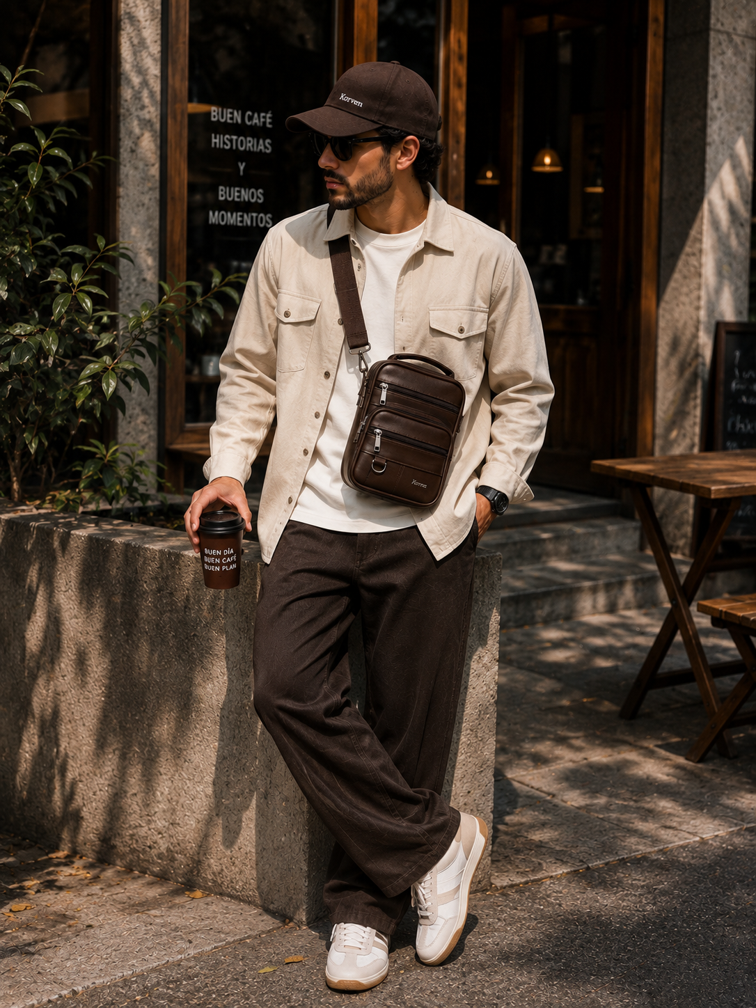 Combo Taka color cafe con chaqueta