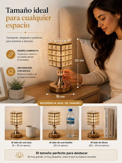 LAMPARAS DE MESA CON PEBETERO DORADA X 2