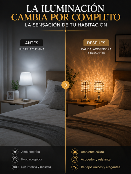 LAMPARAS DE MESA CON PEBETERO DORADA X 2