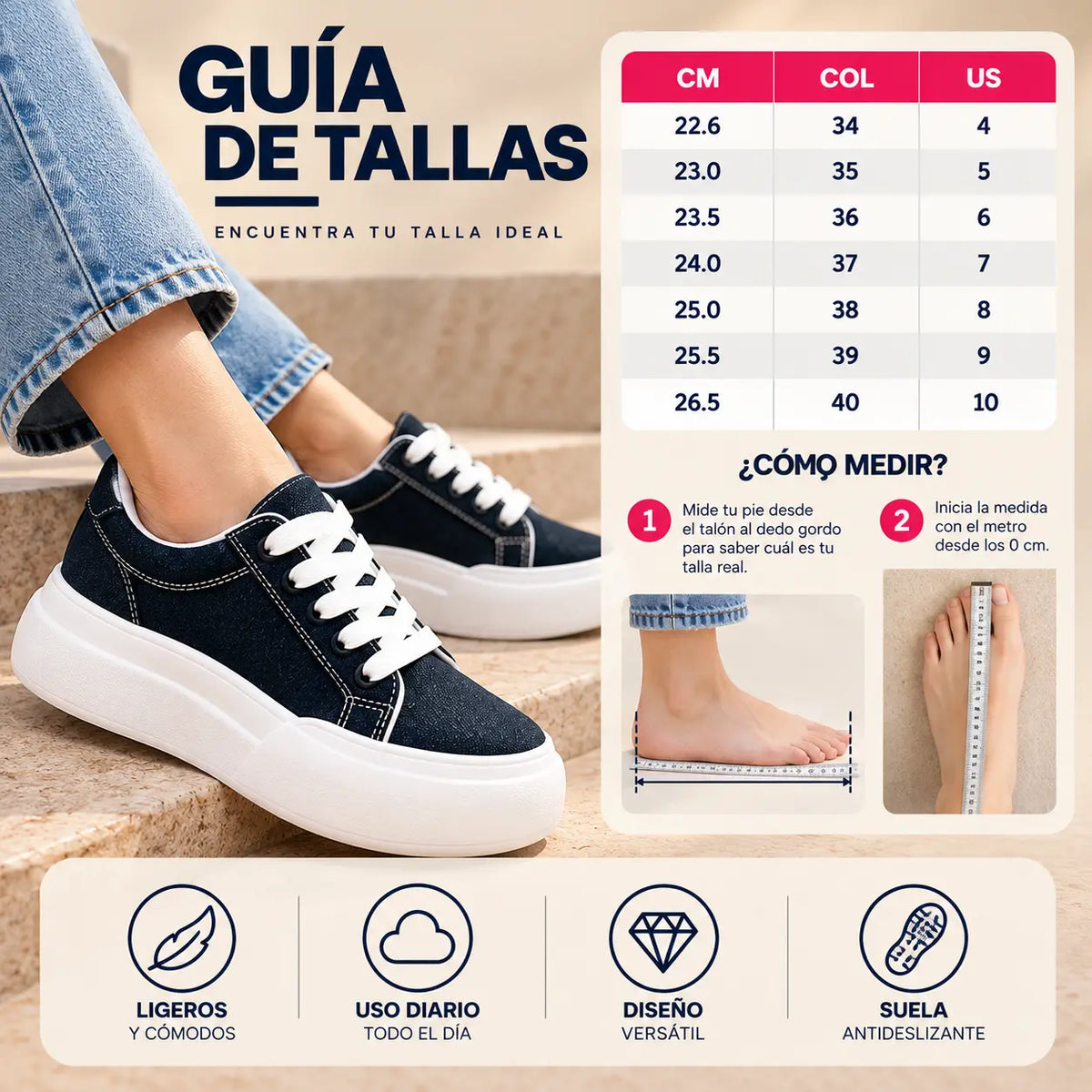 Tenis Karol Denim Premium™