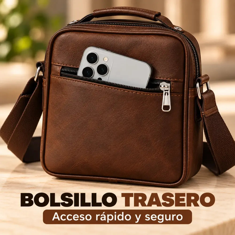 Bolsillo trasero con cierre con un celular