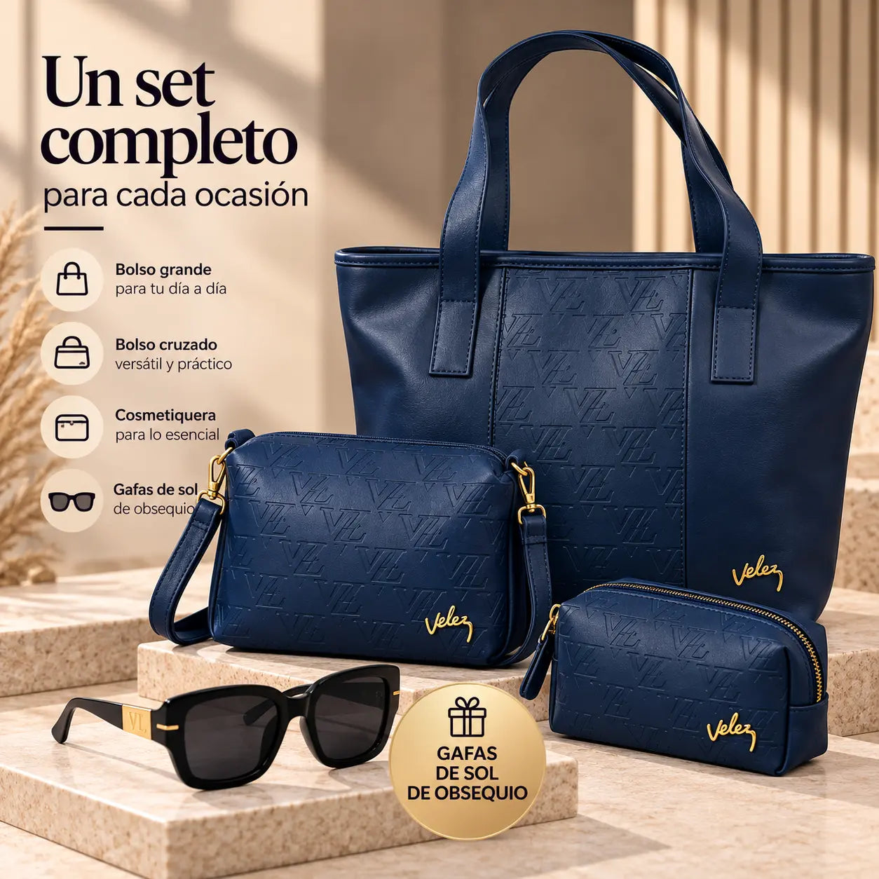 Set Prestige en azul marino