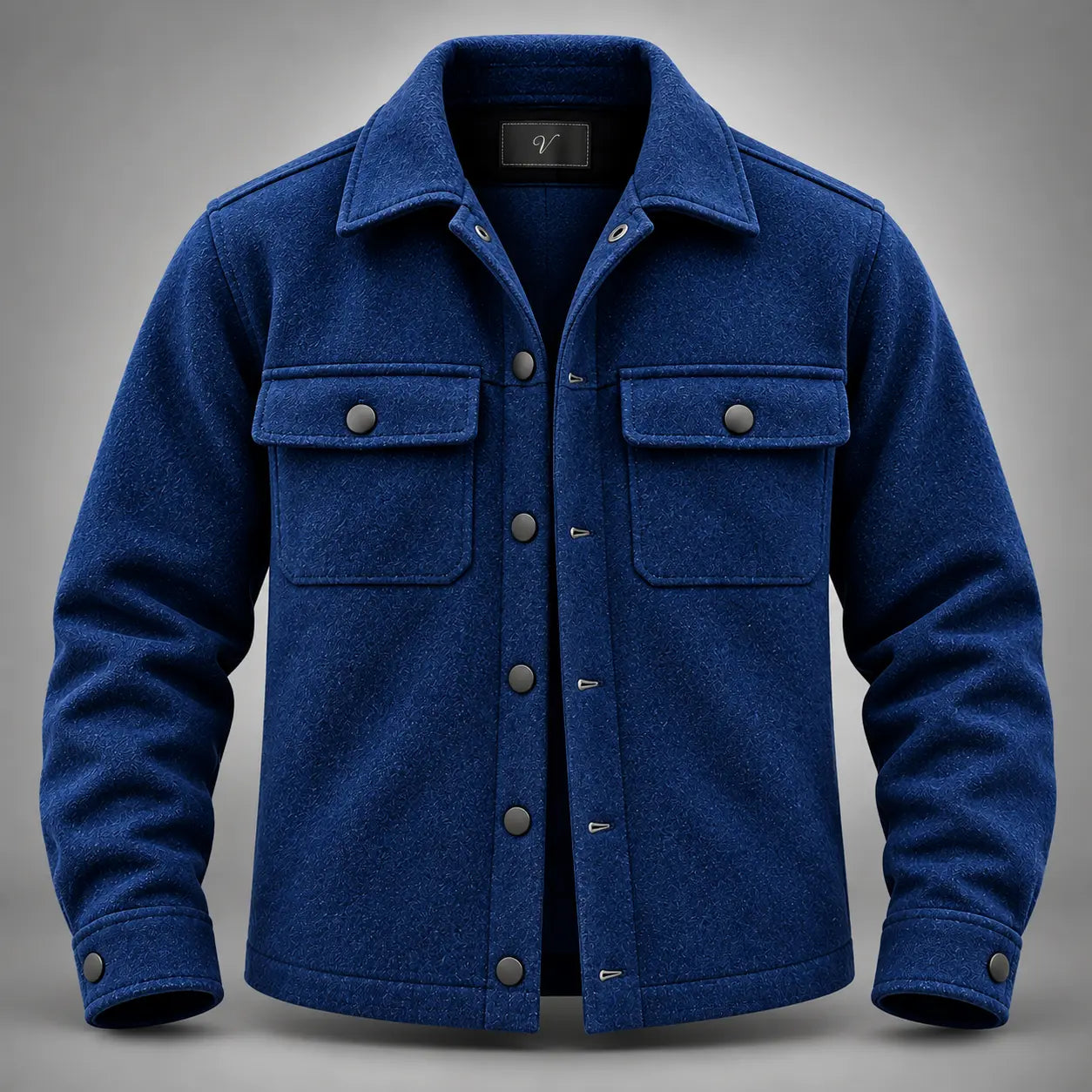 Chaqueta camisera azul