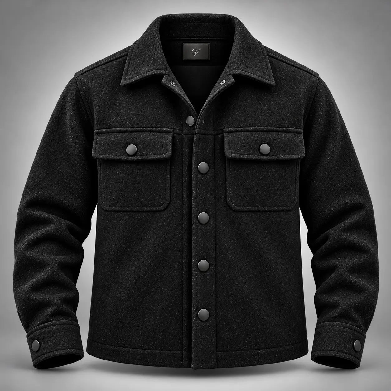 Chaqueta camisera negro