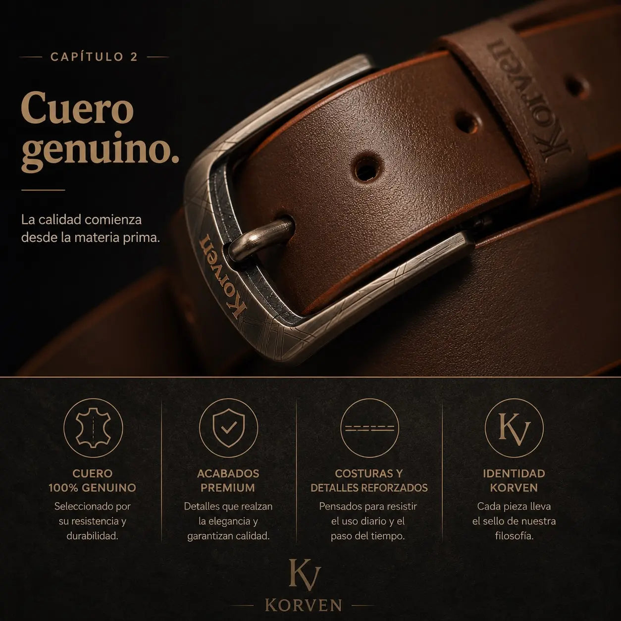 Correa Magnus en cuero 100 % genuino