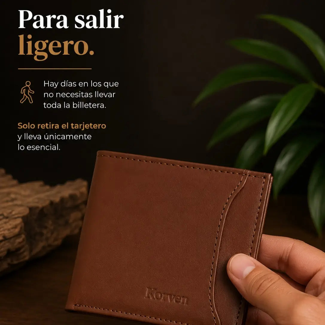 Tarjetero fuera de la billetera