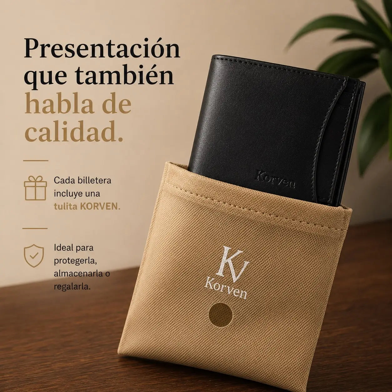 Billetera con su tula Korven